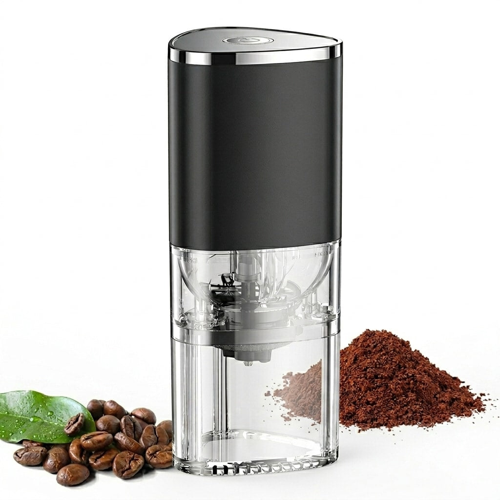 Electric Coffee Grinder - USB Rechargeable Automatic Bean Mill for Drip & Pour Over